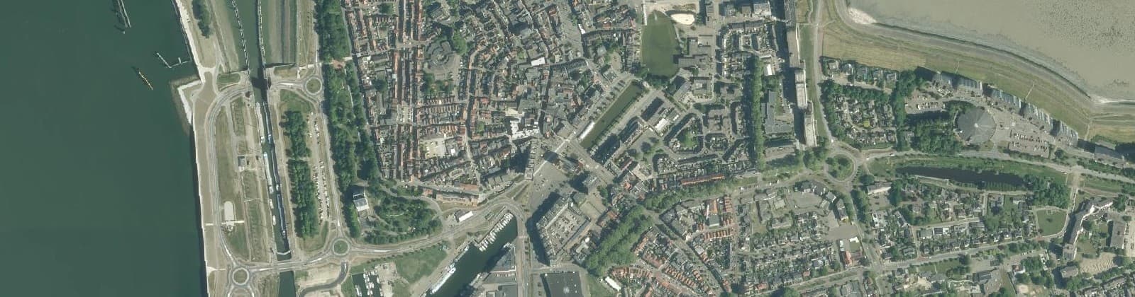 Luchtfoto van Binnenstad-Java