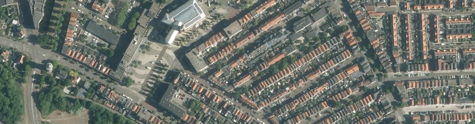 Luchtfoto van Stadhuisplein e.o.