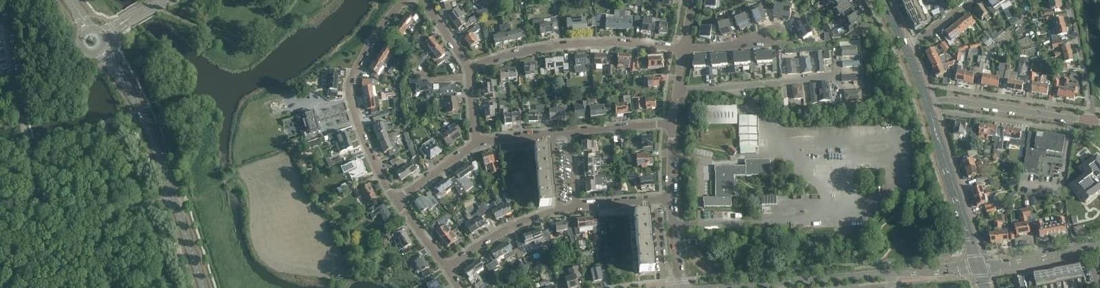 Luchtfoto van Vredehof Noord