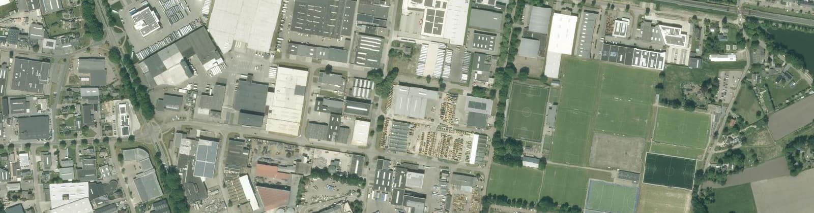Luchtfoto van Bedrijventerrein Kranenmortel