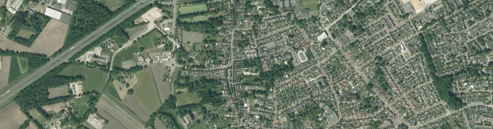 Luchtfoto van Eersel-kom en Lindeakkers