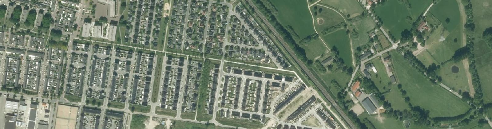 Luchtfoto van Tongelresche Akkers