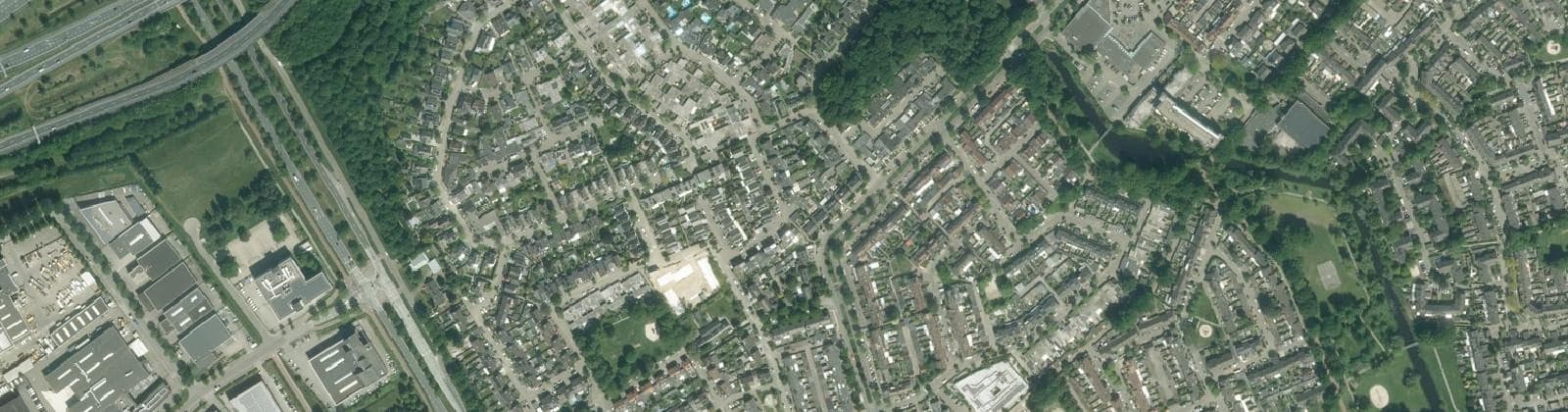 Luchtfoto van Achtse Barrier-Spaaihoef