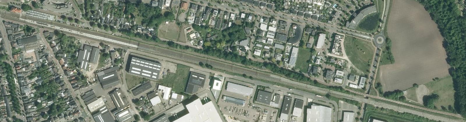 Luchtfoto van Paarse Strook