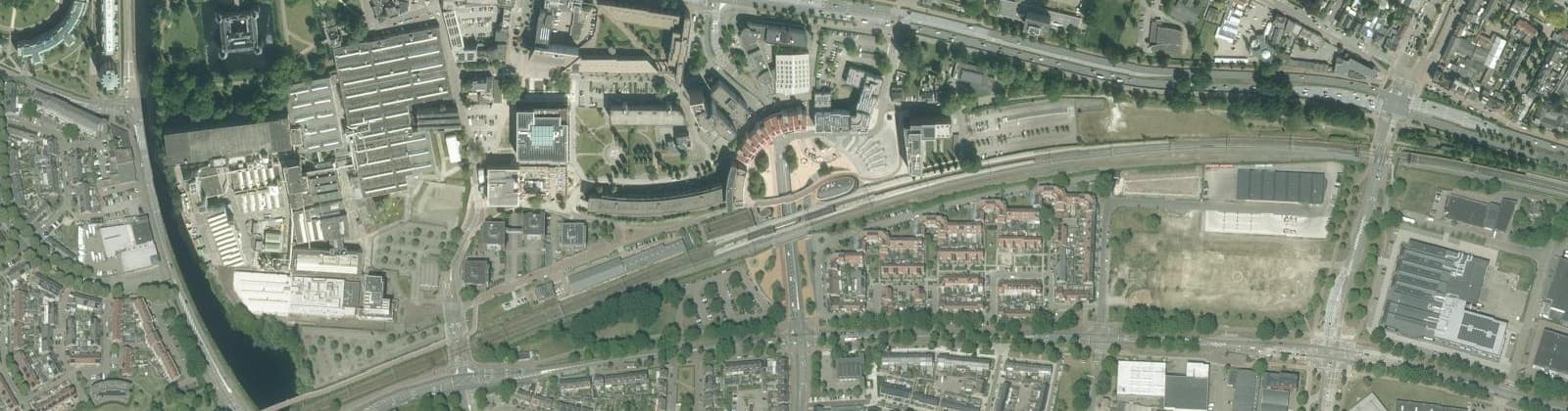 Luchtfoto van Stationsgebied