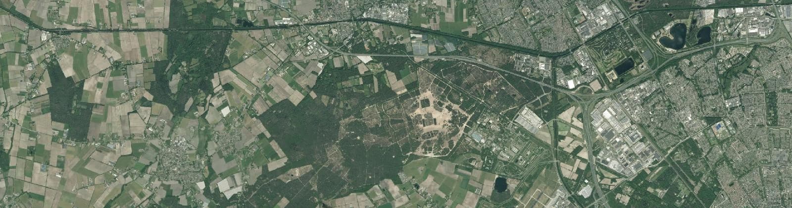 Luchtfoto van Verspreide huizen Zuid-Oirschotse Heide
