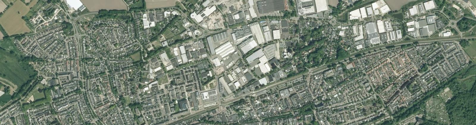 Luchtfoto van Industrieterrein Kerkhoven