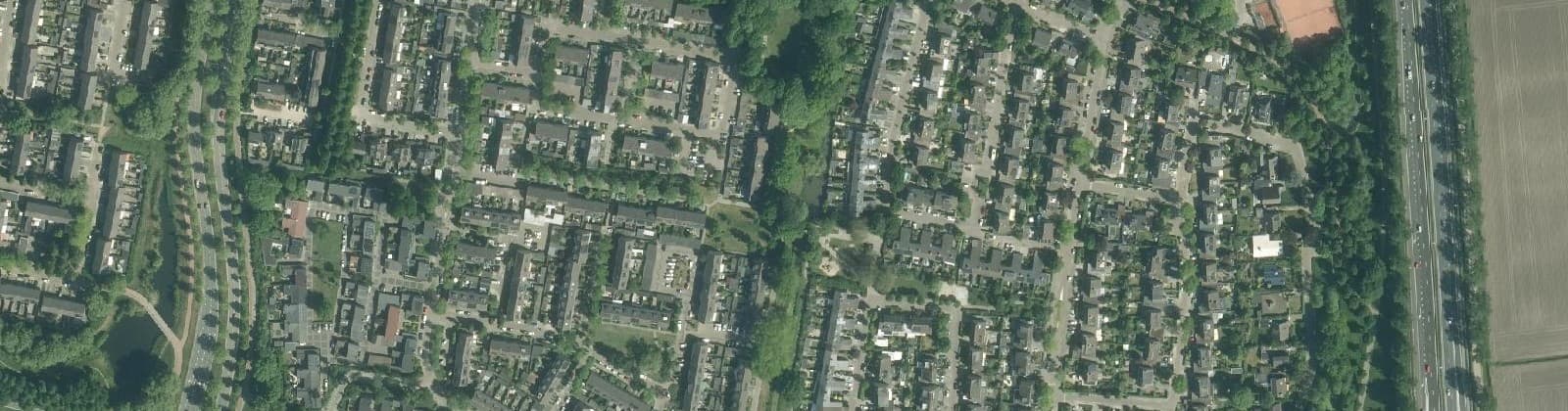 Luchtfoto van Kruidenbuurt