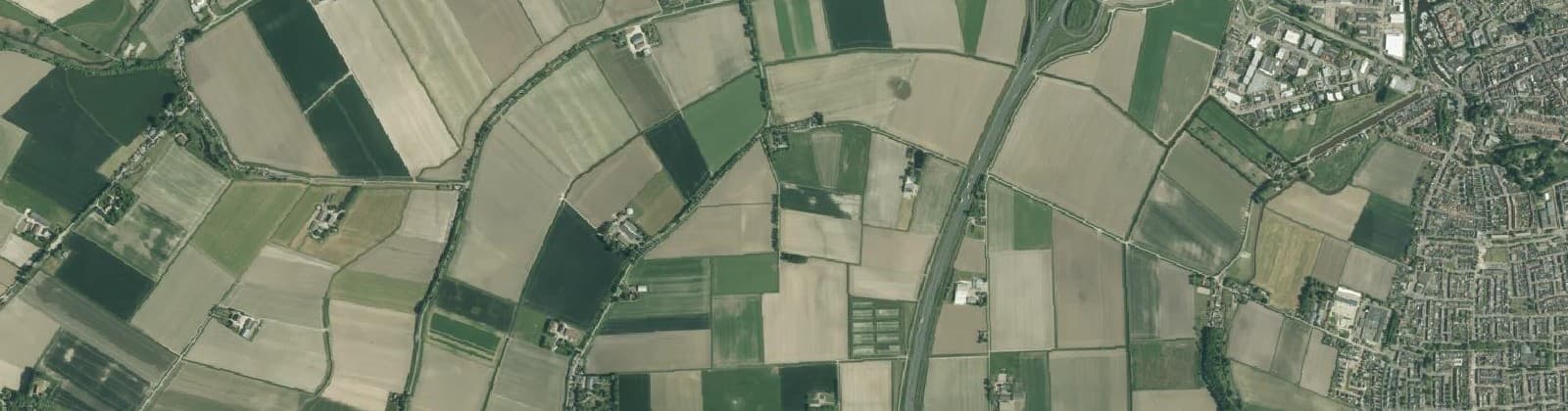 Luchtfoto van Westelijke polders
