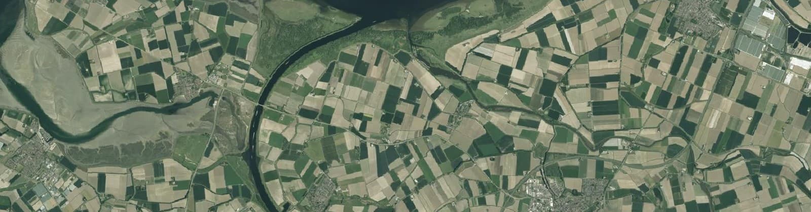 Luchtfoto van Heense polders