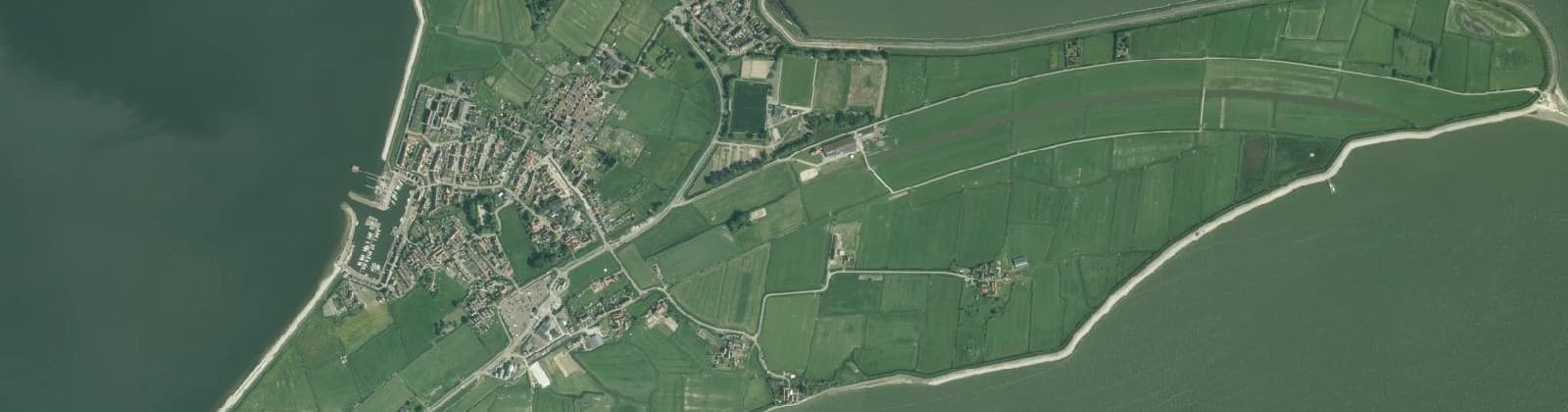 Luchtfoto van Havenbuurt en Kerkbuurt