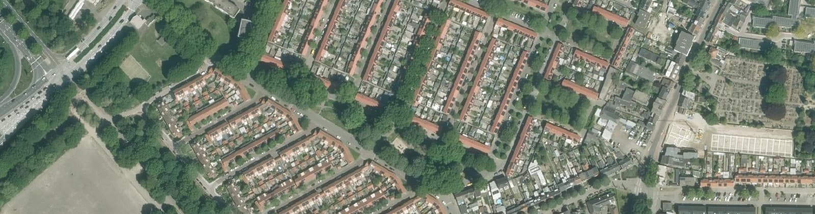 Luchtfoto van Staatsliedenbuurt Oost
