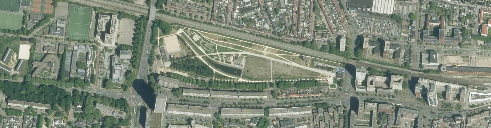 Luchtfoto van VGL-terrein