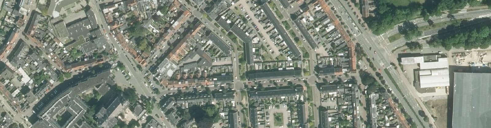 Luchtfoto van Hoefstraat Zuid