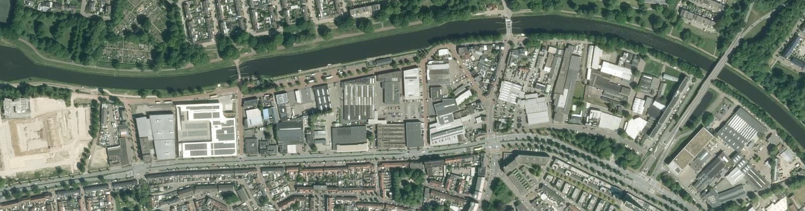 Luchtfoto van Ind.terrein Kanaalzone Noord