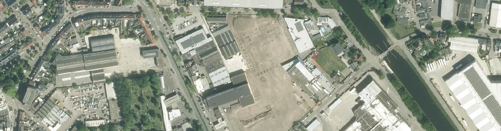 Luchtfoto van Ind.terrein Kanaalzone Oost