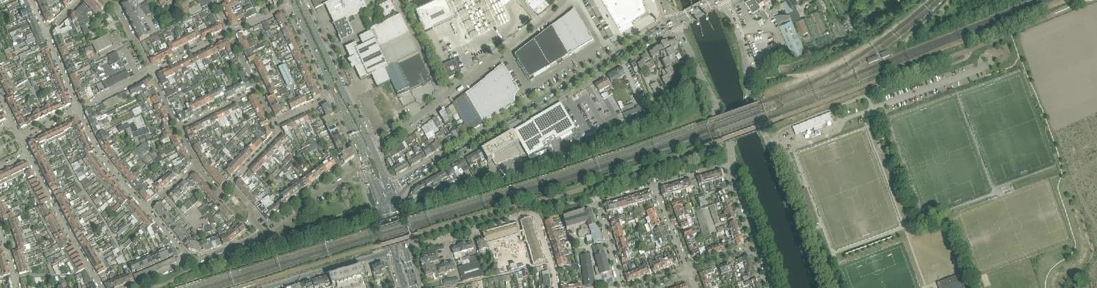 Luchtfoto van Kanaalzone Bosscheweg