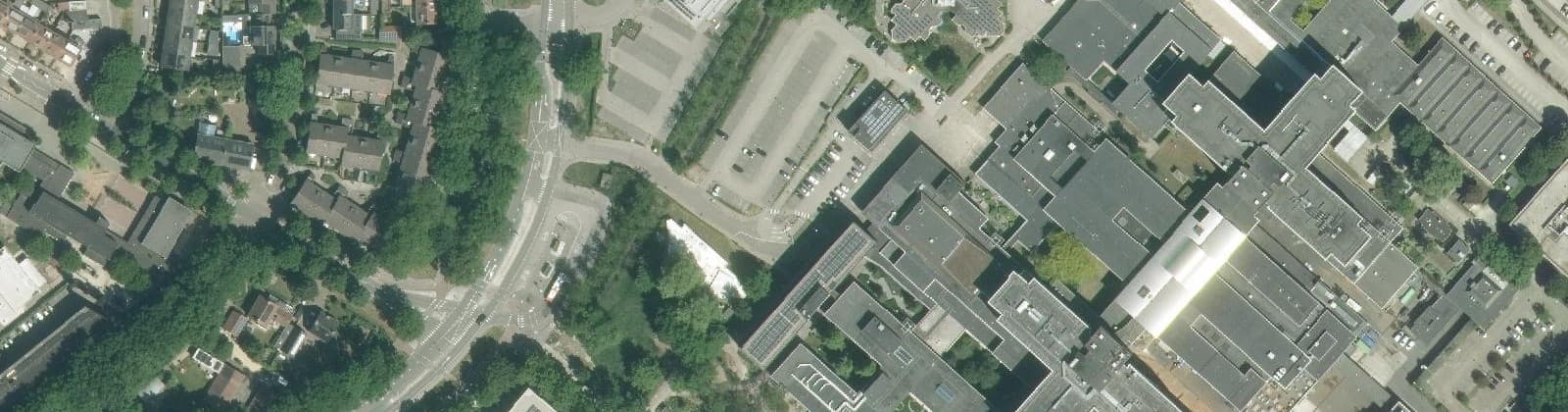 Luchtfoto van Elisabethziekenhuis