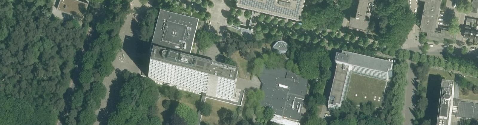 Luchtfoto van Universiteit