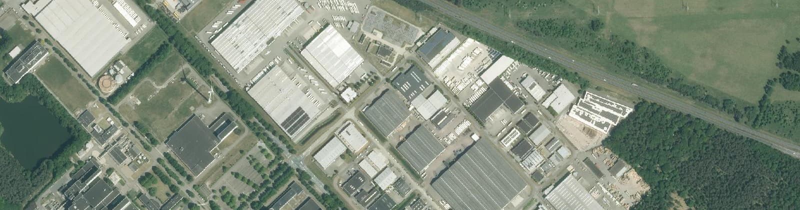 Luchtfoto van Bedrijventerrein Vossenberg Scheg