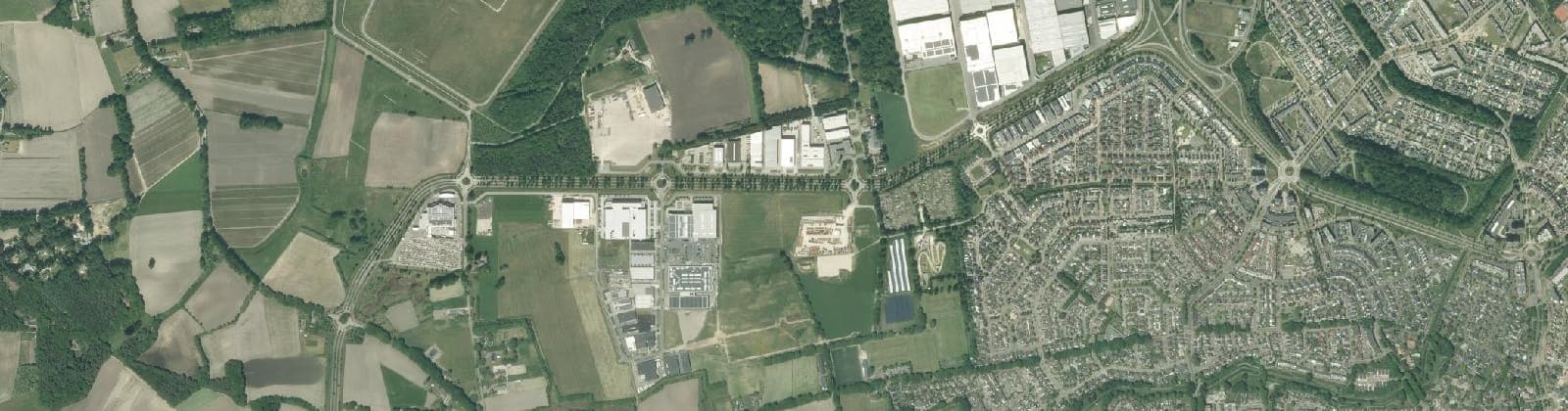 Luchtfoto van Verspr.h. Scherpenering en Landsaard