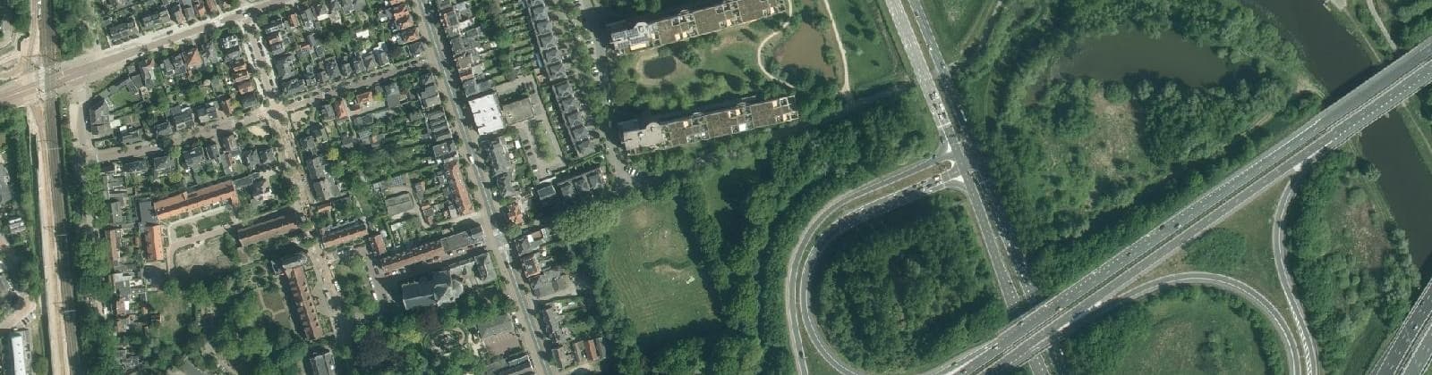 Luchtfoto van Taalstraat en omgeving