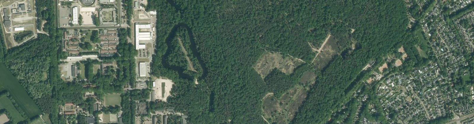 Luchtfoto van Vughtse Heide en Lunetten