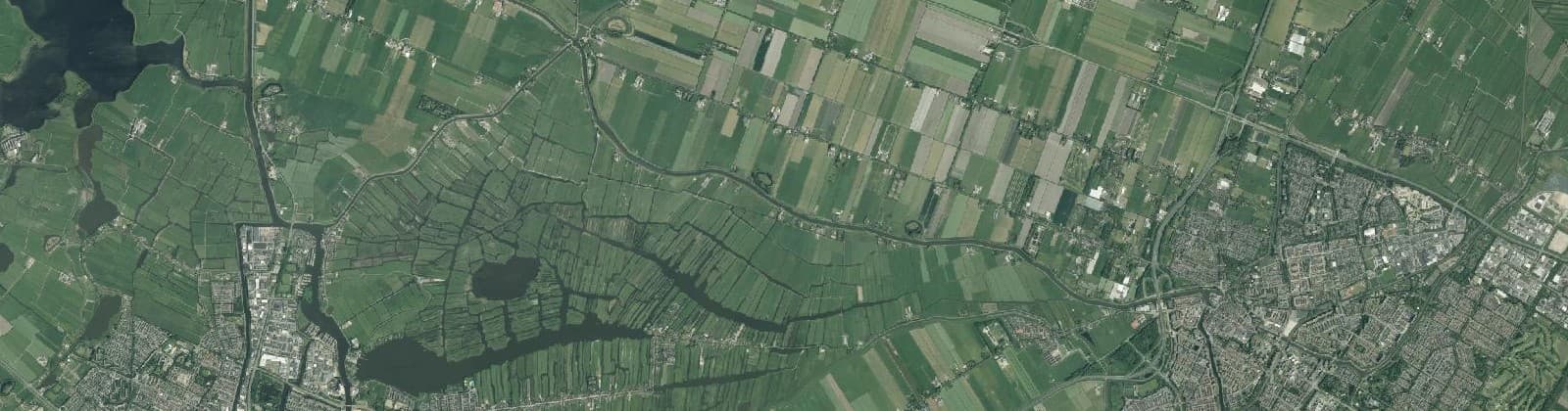 Luchtfoto van Verspr.h. Kanaal- en Oudelandsdijk
