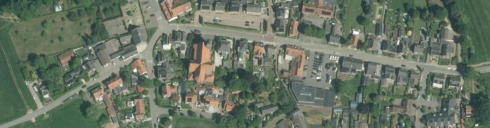 Luchtfoto van Oud-Bergen Kern