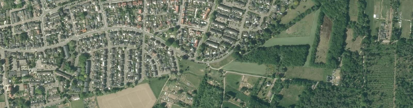 Luchtfoto van Groenekruisgebied