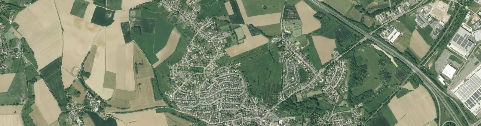 Luchtfoto van Verspreide huizen