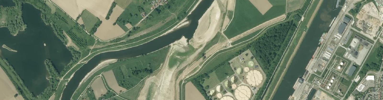 Luchtfoto van Maasband