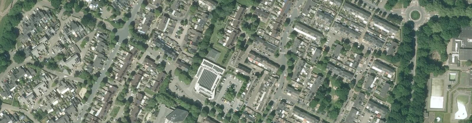 Luchtfoto van Vossener-Centrum