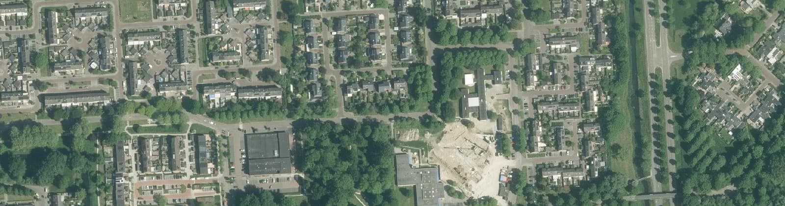 Luchtfoto van Hofstede, Plantage, Wijngaard