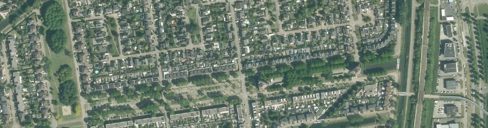 Luchtfoto van Landstrekenwijk Oost