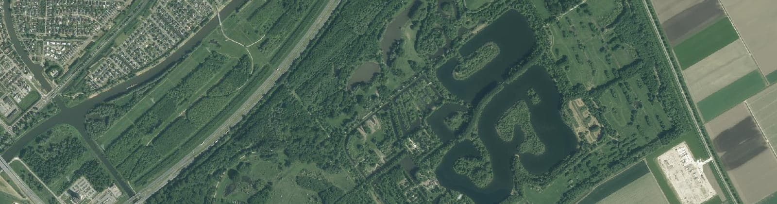 Luchtfoto van Natuurpark Lelystad