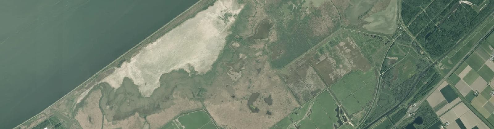 Luchtfoto van Oostvaardersplassen