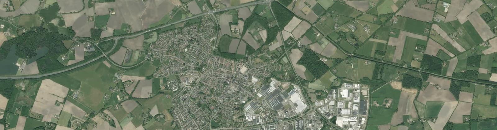 Luchtfoto van Verspreide huizen Varsseveld