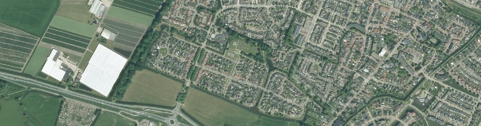 Luchtfoto van Reigerlaan Obdam en omgeving