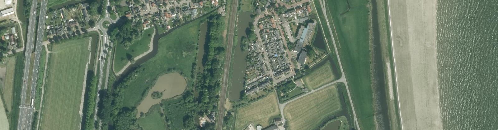 Luchtfoto van Scharwoude Verspreide huizen