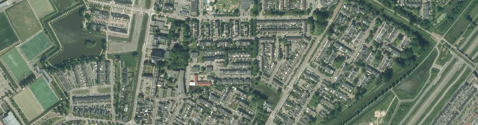 Luchtfoto van Bomen- en Struikenbuurt