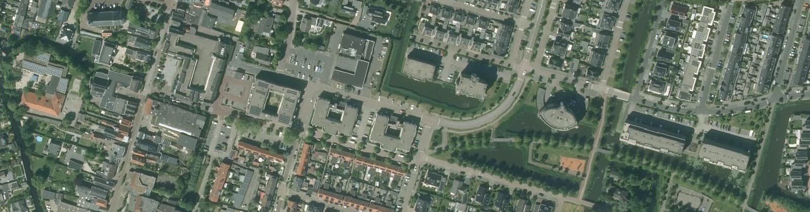 Luchtfoto van Oranjebuurt