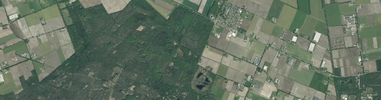 Luchtfoto van Verspreide huizen Rips