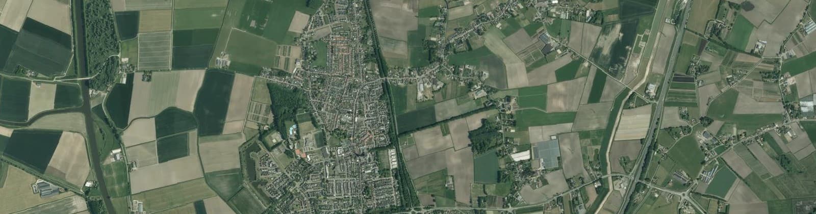 Luchtfoto van Verspreide huizen Oud Gastel