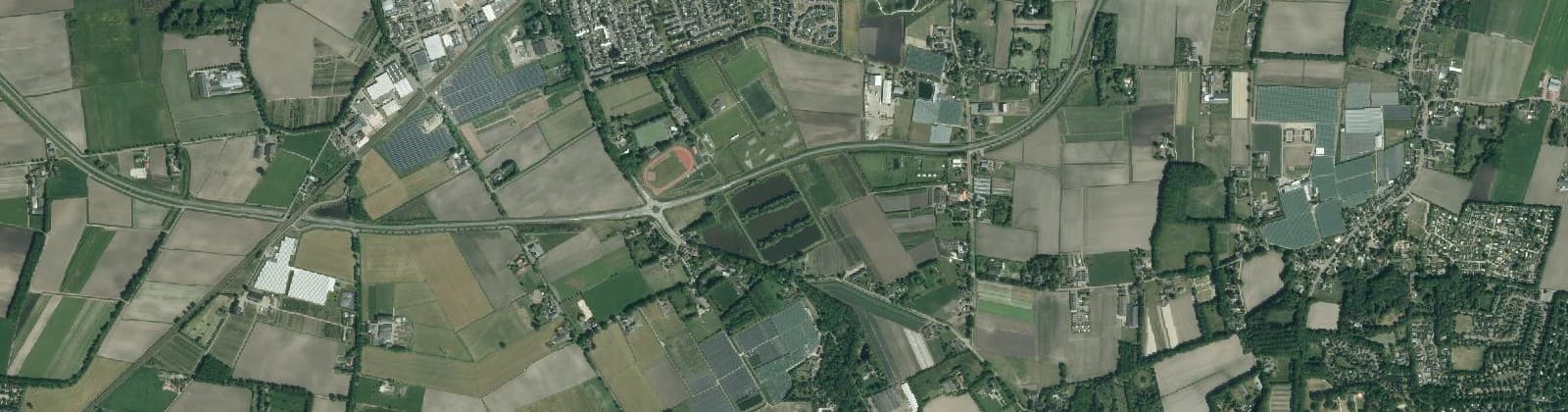 Luchtfoto van Verspr.h. ten zuiden van Oudenbosch