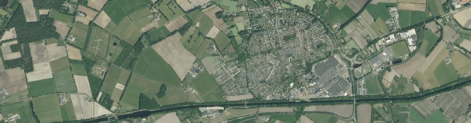 Luchtfoto van Verspreide huizen Lieshout