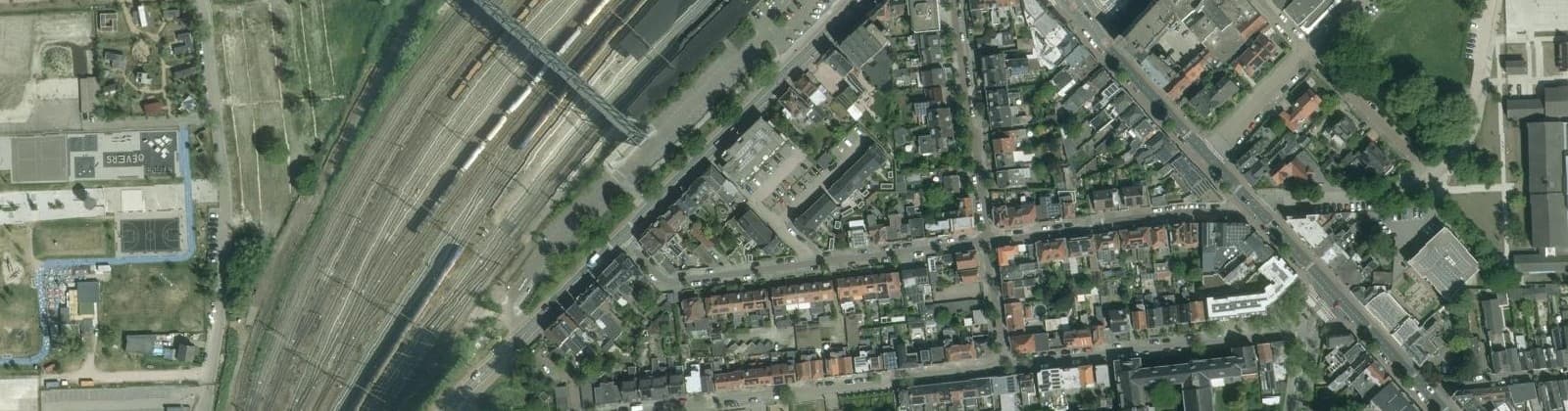 Luchtfoto van Stationsbuurt