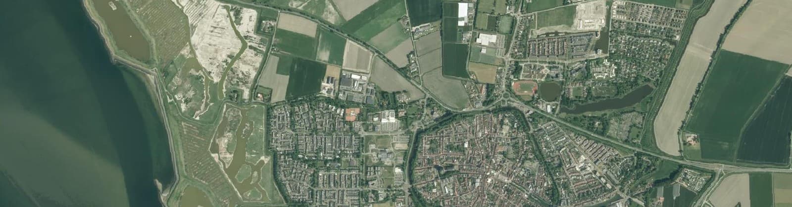 Luchtfoto van Verspr.h. in het Noorden en Westen