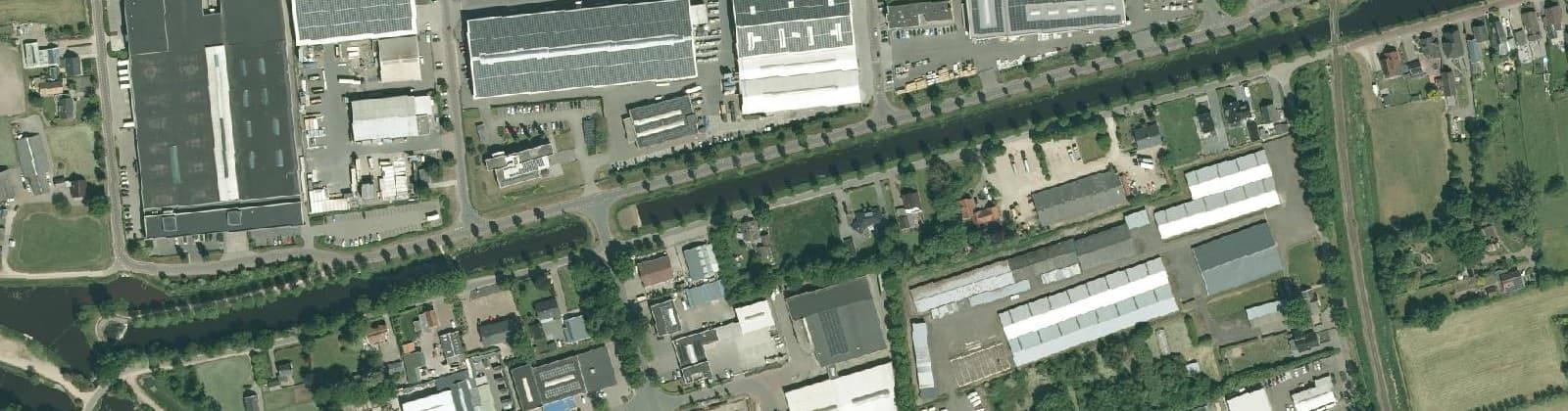 Luchtfoto van Vroomshoop Industrieterein