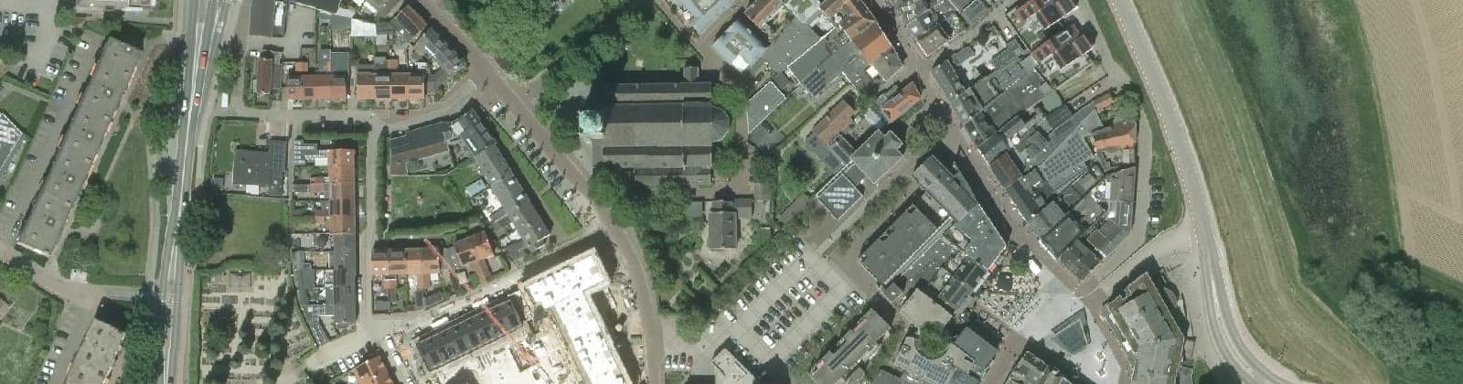 Luchtfoto van Centrum Huissen
